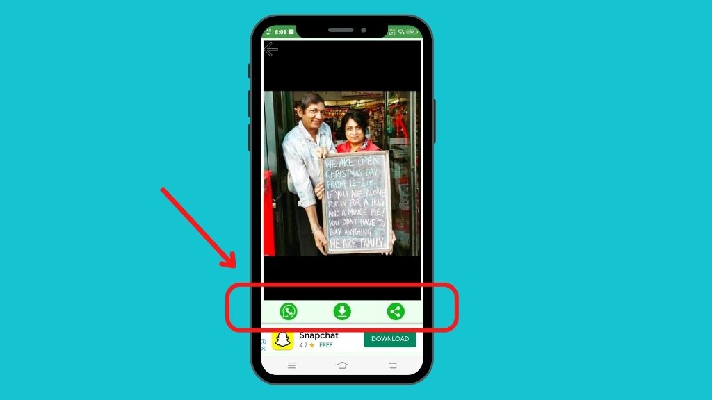 Whatsapp Status Saver app Download option