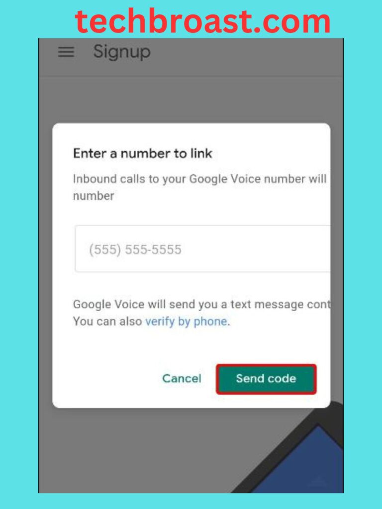 setup whatsapp by using  google voice number